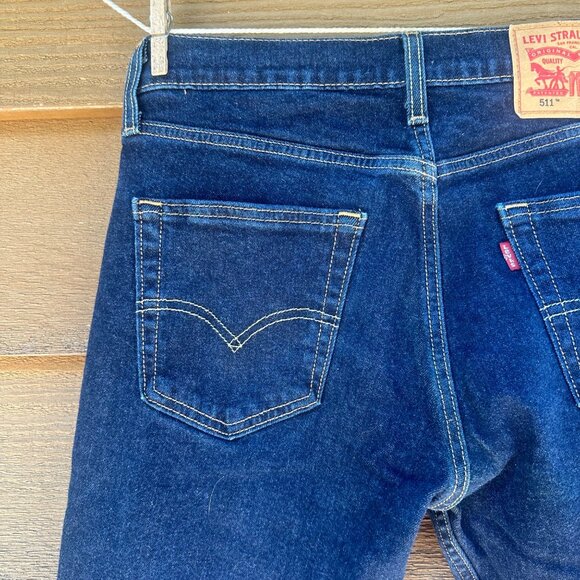 Levi's Mens 511 Dark Blue Straight Jeans Size 30x30 - Picture 12 of 13